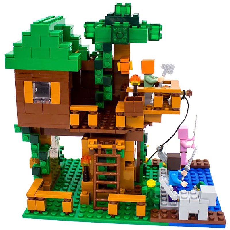 Đồ Chơi Lắp Ráp Lắp Ghép Mô Hình Game Mine craft Chủ Đề Ngôi Nhà Cây Mini