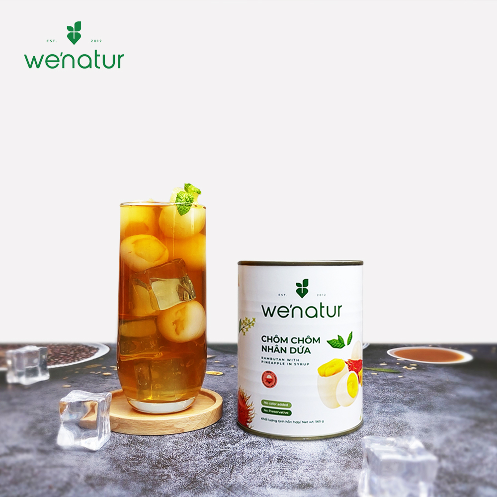 Chôm Chôm Nhân Dứa Đóng Lon we'natur 565g