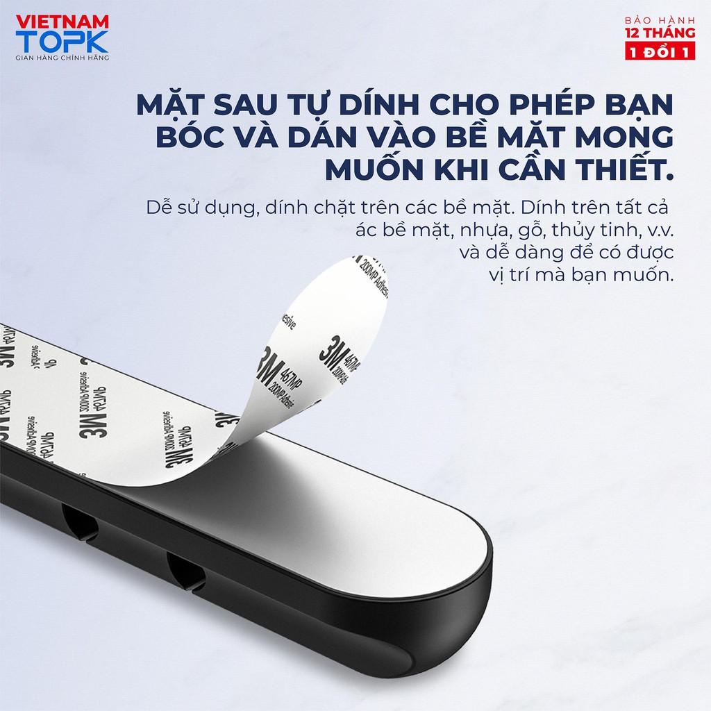 Kẹp cố định dây cáp TOPK L16 -Đế dán silicon gọn gàng tiện dụng - Hàng chính hãng