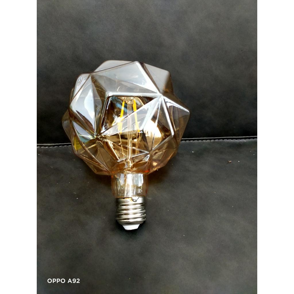Led Edison GPZ125 6W E27 dạng kim cương, dạng hoa sen, ánh sáng vàng 3000K