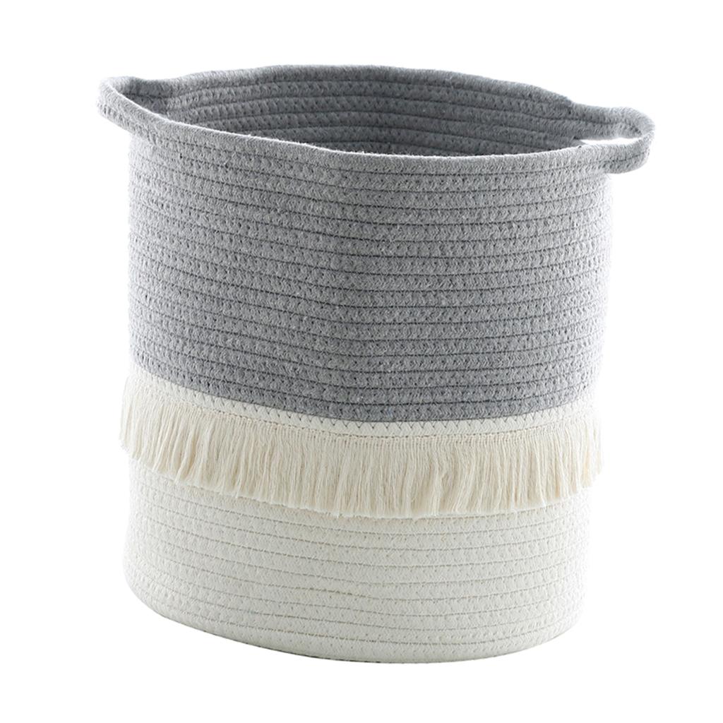 Cotton Rope Basket  100% Natural Cotton! Rope Basket, Woven Storage Basket, Blanket Basket Living Room, Toy Basket, Pillow Basket