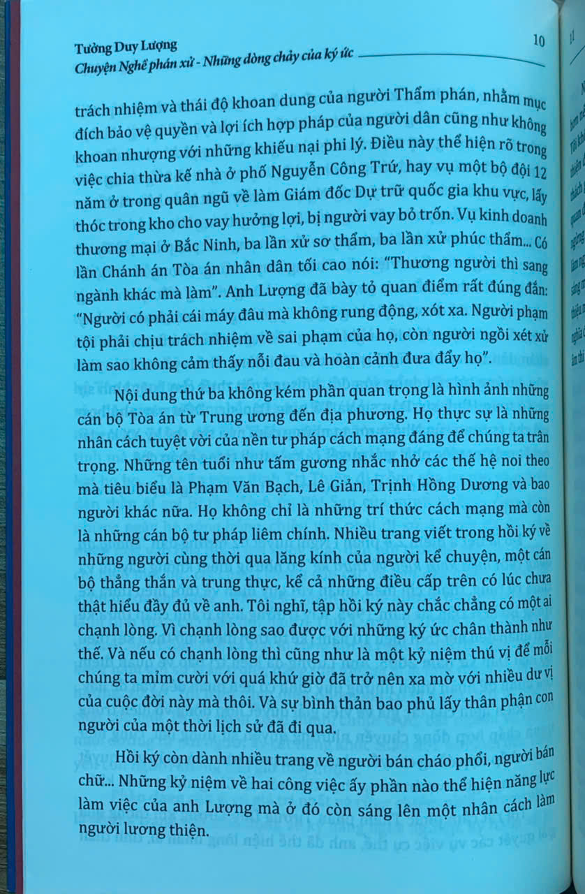 Chuyện nghề phán xử- những dòng chảy của ký ức