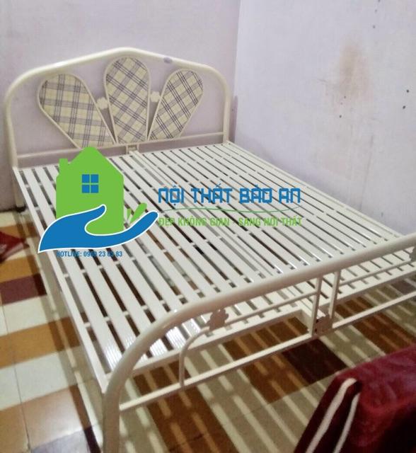 Giường sắt đôi 2 người nằm 1m6x2m