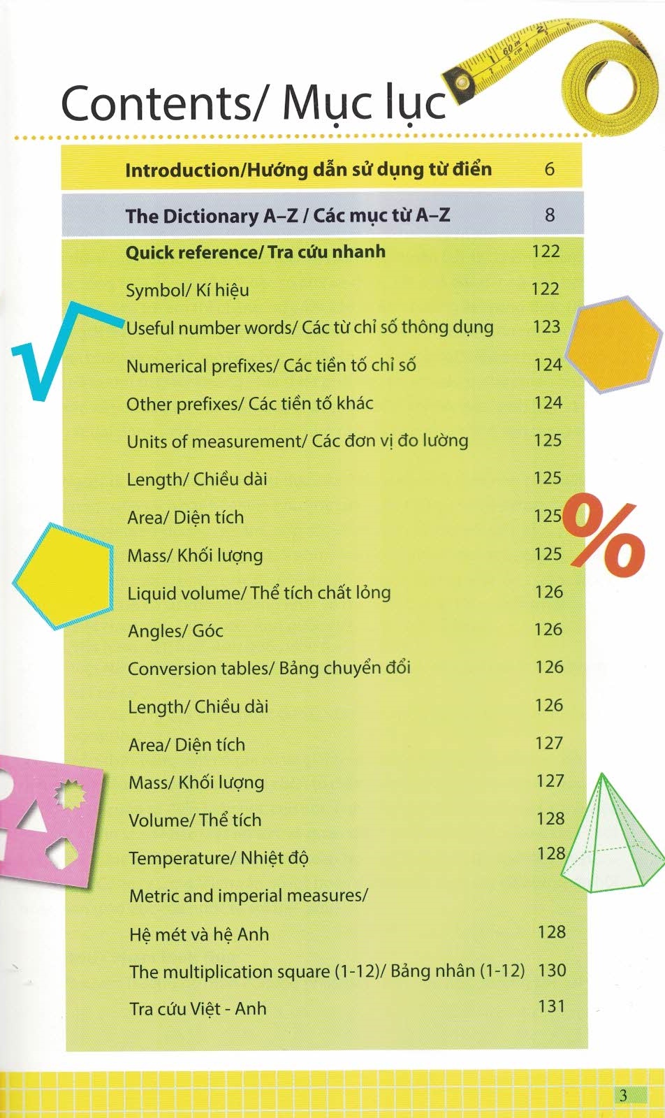 Từ Điển Toán Học - Song Ngữ Anh - Việt (Giải Nghĩa Thuật Ngữ Tiếng Anh * Tra Cứu Việt - Anh)