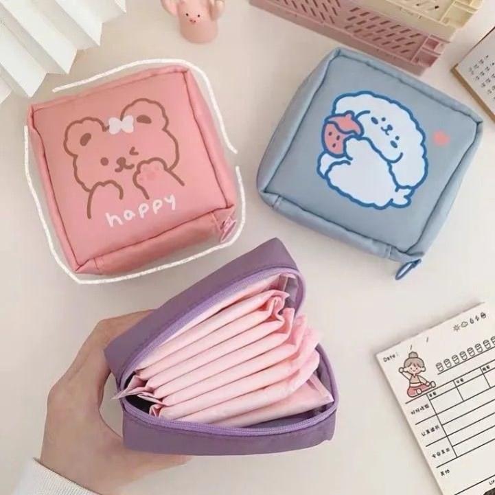PVN28982 Túi ví đựng mỹ phẩm băng vệ sinh đáng yêu phong cách Hàn Quốc T2