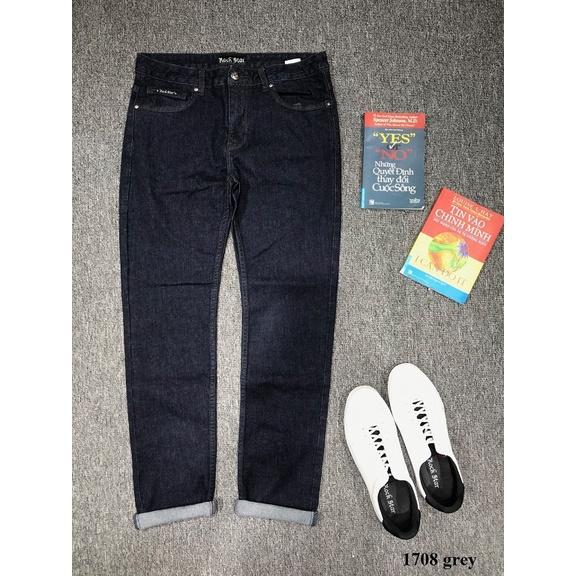 Quần jeans nam dài ống đứng, chất đẹp co giản 1708 gold, grey