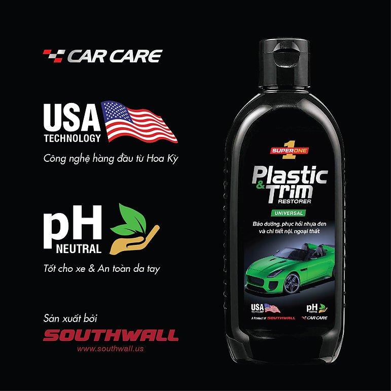 Kem Phục Hồi Nhựa &amp; Ốp Viền Ô Tô SUPERONE Plastic &amp; Trim  Restorer - Universal SOUTHWALL B301