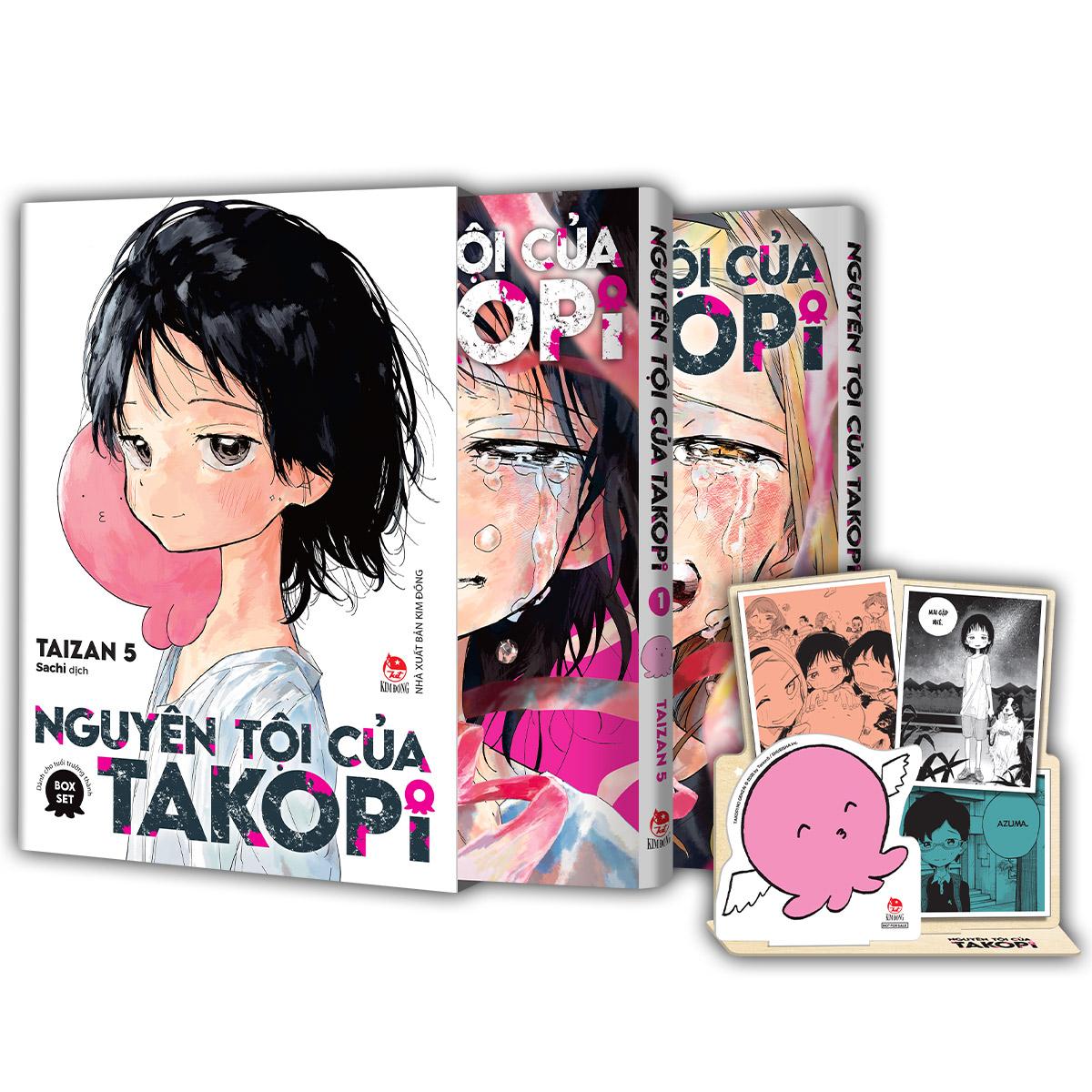 Sách - Boxset Nguyên Tội Của Takopi - Tập 1 + Tập 2 (Hộp 2 Tập) - Tặng Kèm Standee Giấy Bồi