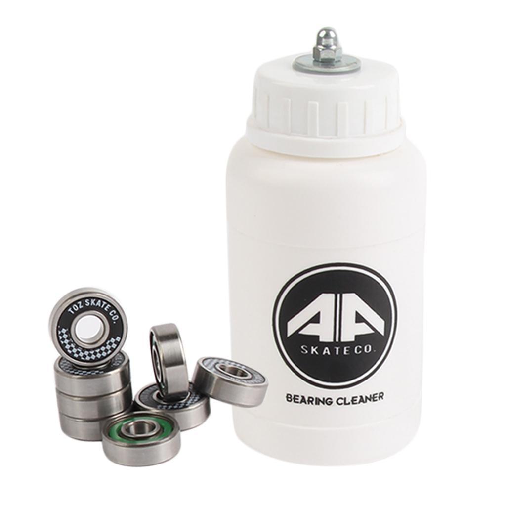 Skateboard Bearing, Wearproof Skating Steel Wheel Roller, Precision Inline Skate Bearings with Bearing Cleaner Bottle