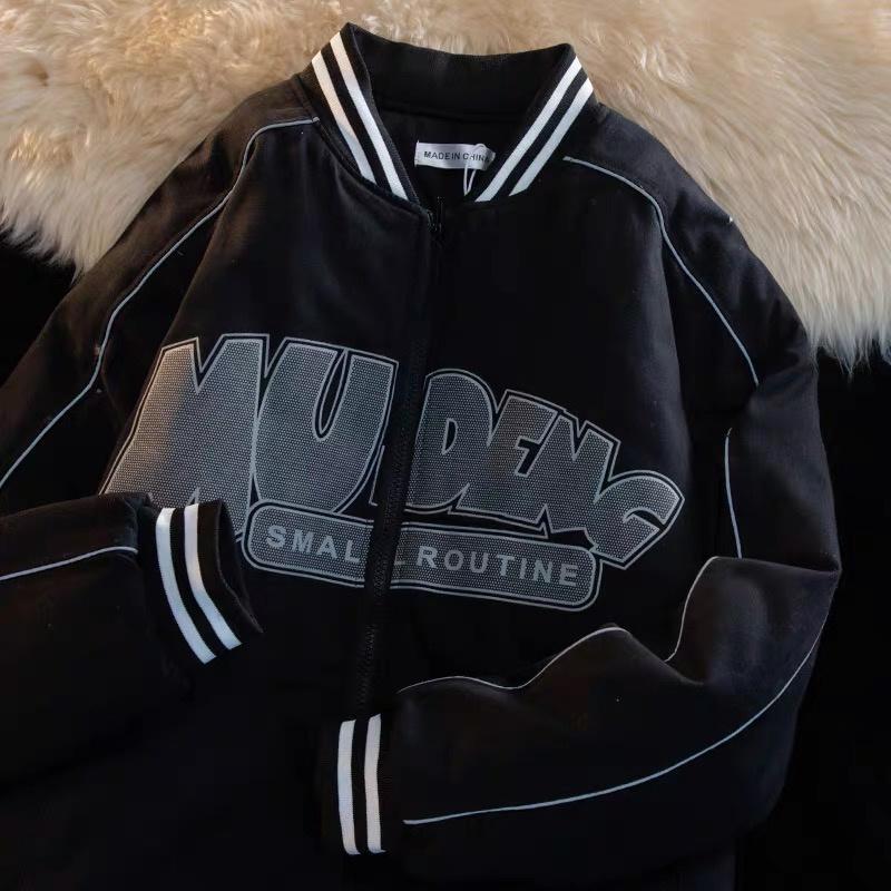 Áo khoác Bomber Jacket MUDENG dù 2 lớp unisex nam nữ