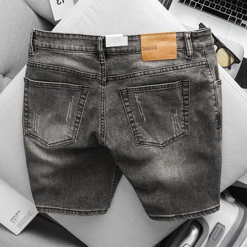 Quần jean nam lửng xám chuột - Quần short nam