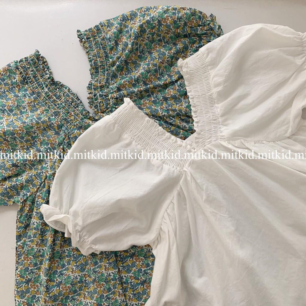 Áo váy cho bé gáiCÓ SẴN, Áo váy cổ chun PHONG CÁCH cho bé gái