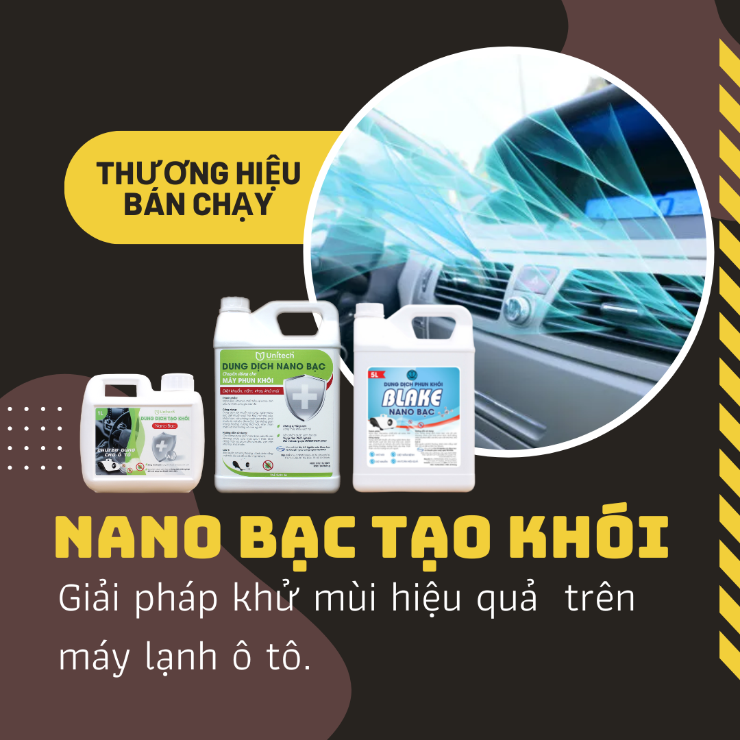 NANO BẠC UNITECH TẠO KHÓI KHỬ KHUẨN 5 LÍT - KHỬ MÙI MÁY LẠNH Ô TÔ, KARAOKE HIỆU QUẢ