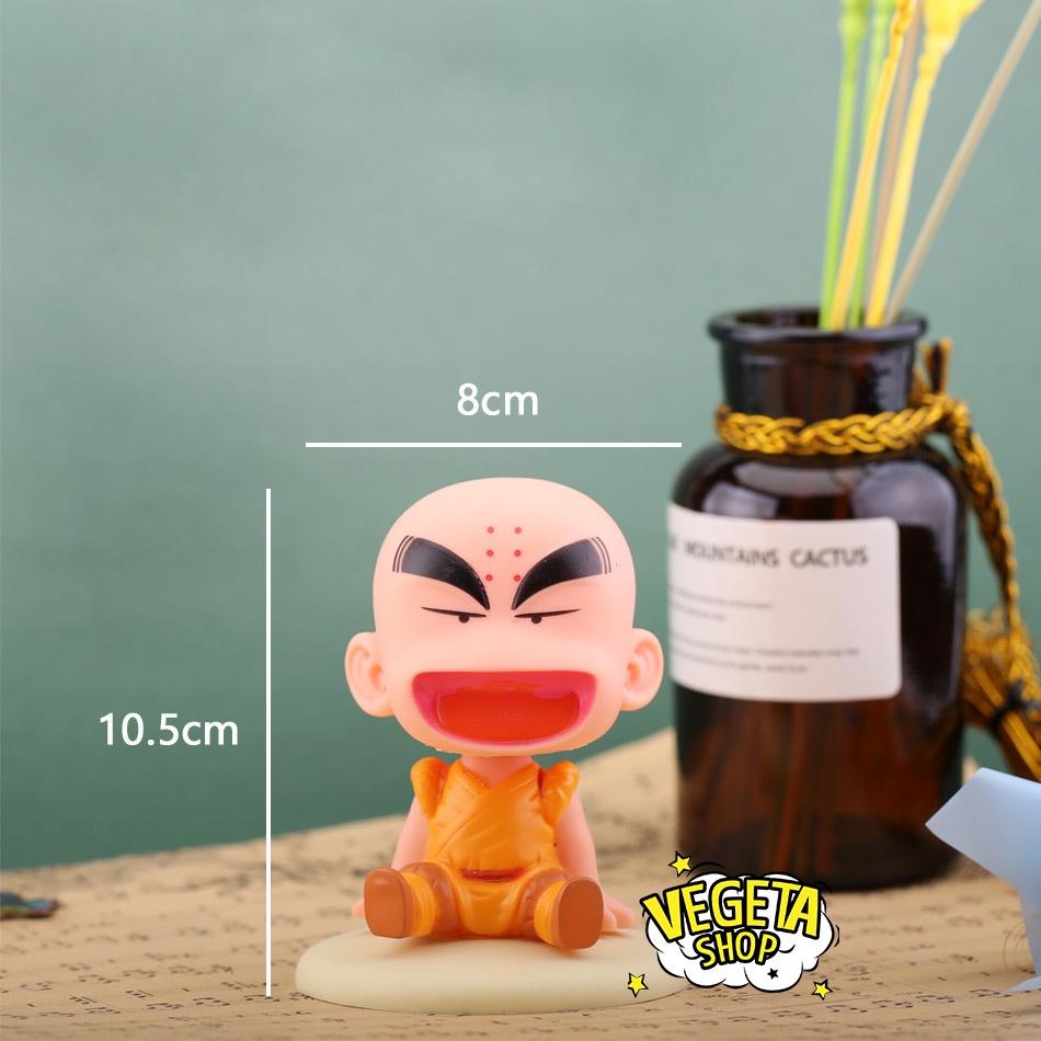 Mô hình Dragon Ball - Mô hình Songoku Goku & Krillin - Mô hình gật gù có lò xo ở đầu - Cao 10,5~12,5cm