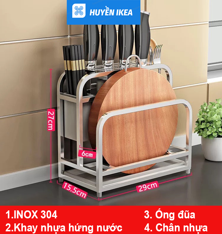 Kệ Inox 304 để dao thớt