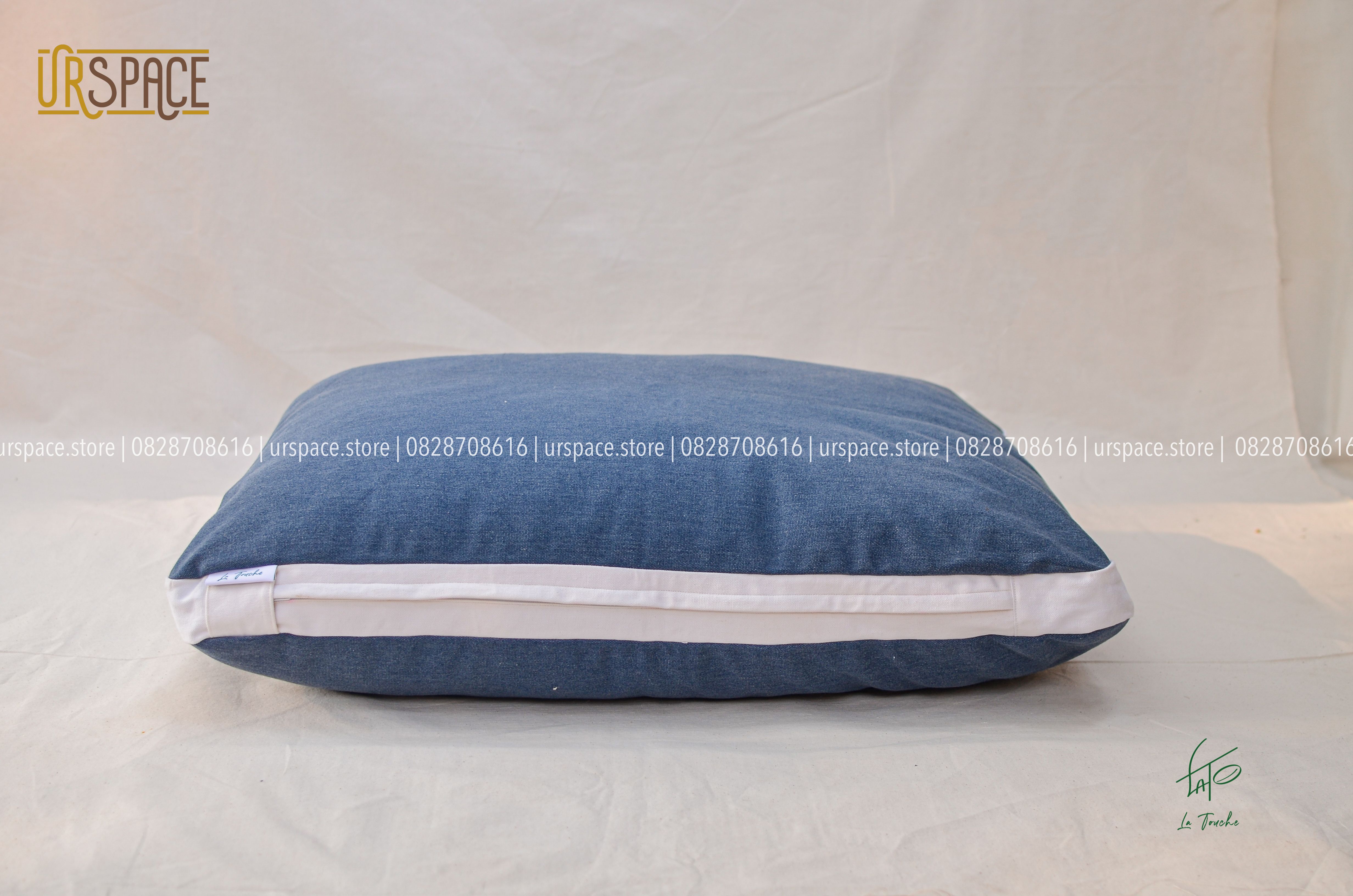 Nệm Ngồi Thiền Yoga Hình Chữ Nhật Vải Canvas Màu Xanh Dương/ Yoga Cushion for Women and Men, Yoga Cushion Mediation, Canvas Cover