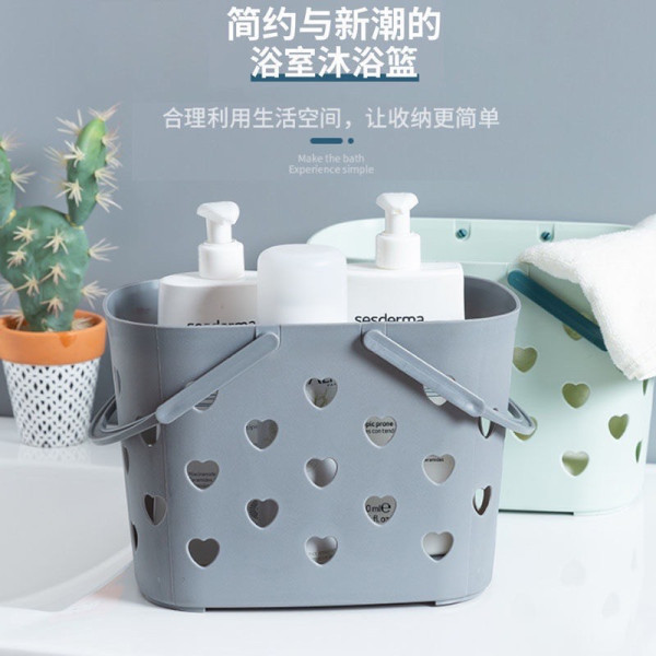 Giỏ nhựa có quai xách màu pastel phong cách Hàn Quốc
