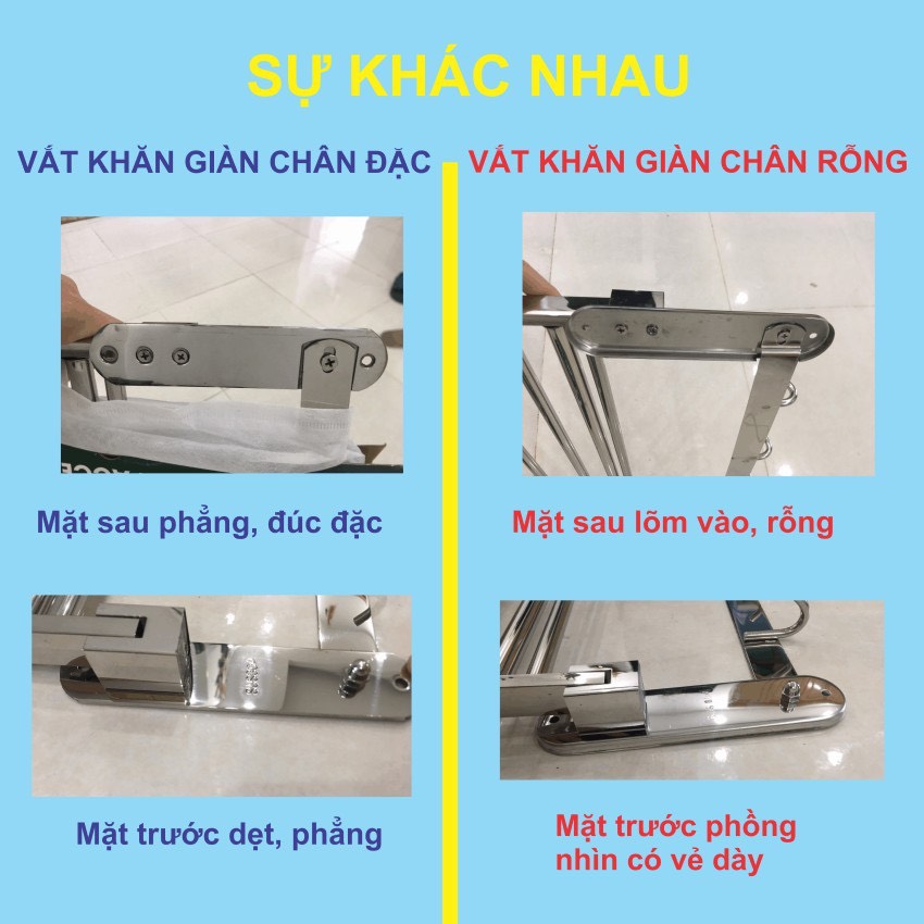 Giá treo khăn - Vắt Khăn tắm, Giá treo khăn tắm inox 304 Đa năng 2 tầng, có móc treo quần áo Cao Cấp