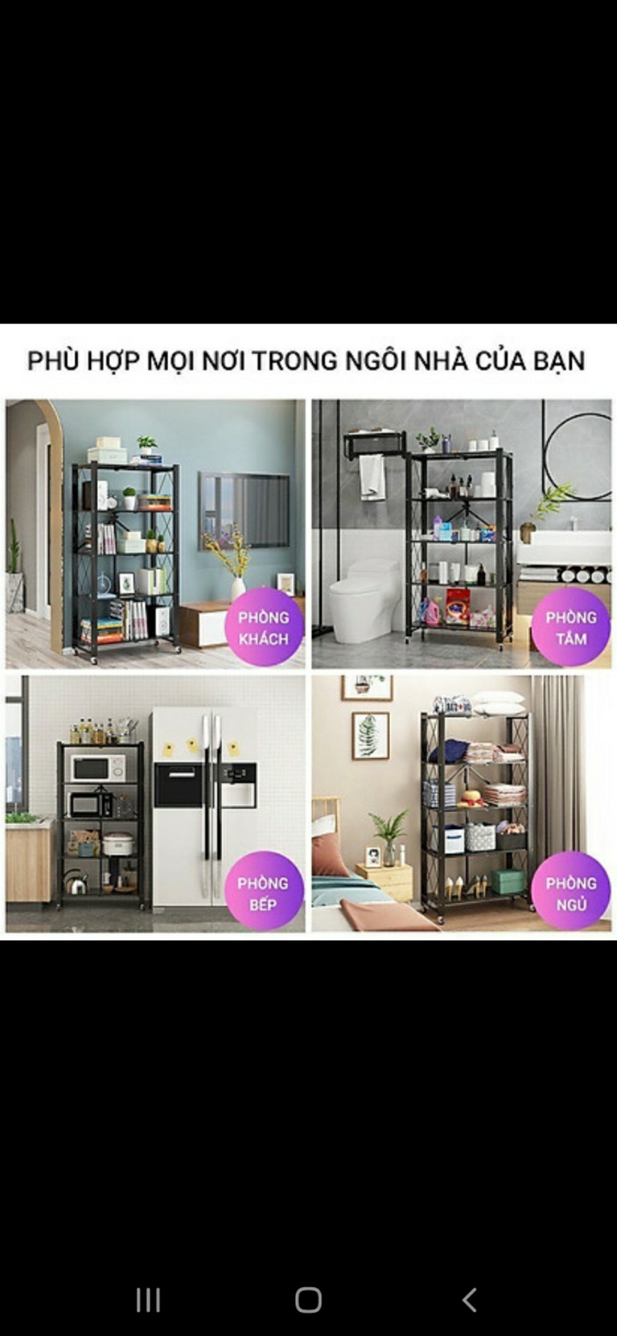 KỆ ĐỂ LÒ VI SÓNG 4 TẦNG GẤP GỌN BẰNG SẮT CÓ BÁNH XE DI CHUYỂN TIỆN LỢI