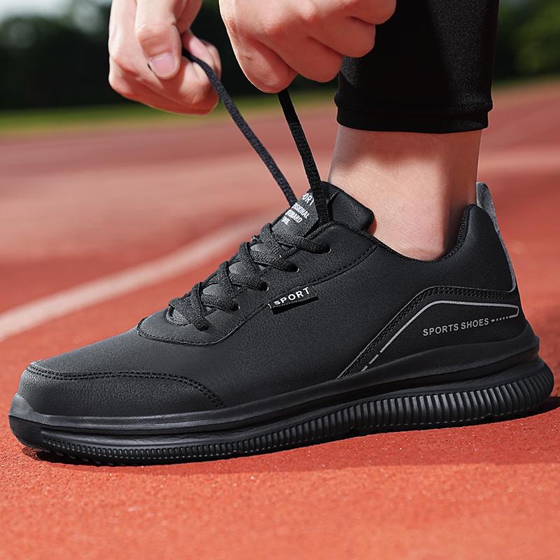 2022 Mới Nam Thời Trang Nam Giày Hơi Chống Thấm Nước Nam Thể Thao Ngoài Trời Nhẹ Chạy Bộ Color: AllBlack Shoe Size: 44