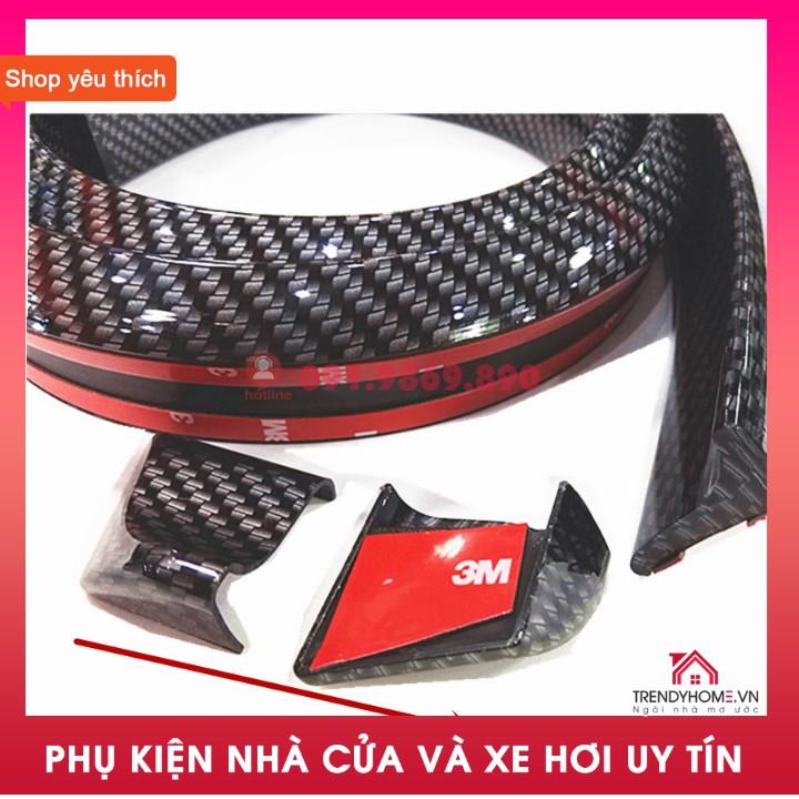 Phụ kiện ô tô | Đuôi Gió, Cánh Lướt Gió Cao Su Vân Carbon 3D Xe Ô Tô Phong Cách Thể Thao