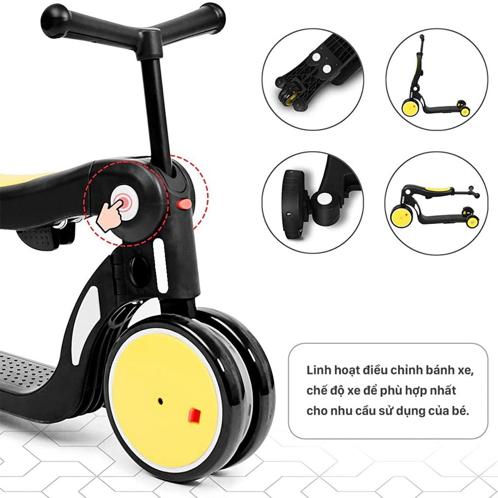 ️Tặng Hút Ráy Tai Tự Động️ Xe Trượt Scooter Kiêm Xe Chòi Chân, Xe Thăng Bằng - Xe Đạp Trẻ Em 2, 3 Bánh ️Xe Tập Đi Cho Bé.