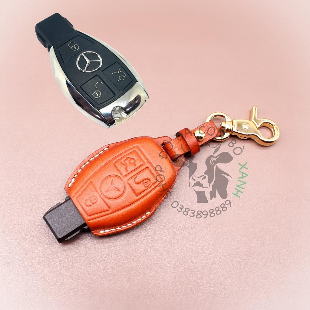 Bao da dành cho Chìa Khoá Ép Phom Mercedes handmade da thật Mec 001e