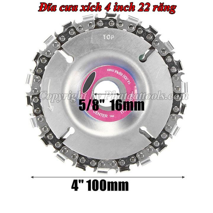 Đĩa cưa gỗ dạng xích,lưỡi cưa xích 4 inch