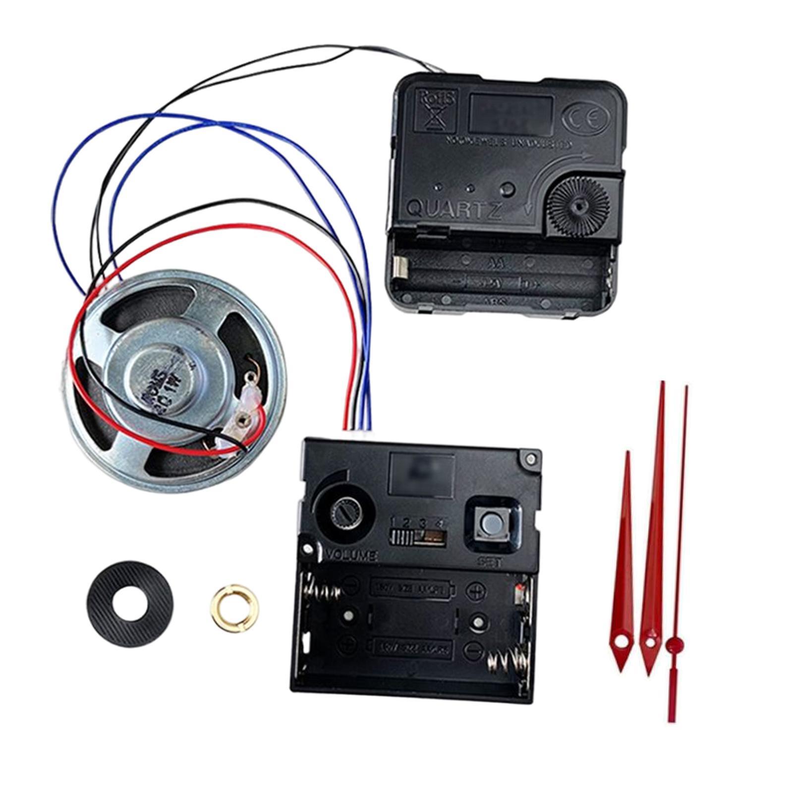 DIY Wall Clock Movement Mechanism Pendulum Clock Movement Replacement with Music Chime Box with Hands for Club Bar Office Wooden Wall Clocks
