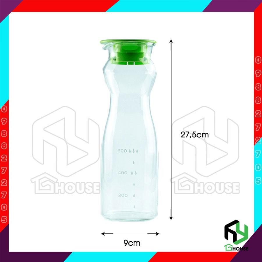 Bình nước thủy tinh siêu chịu nhiệt đổ nước nóng không vỡ Iwaki - 1.2l KT1200G