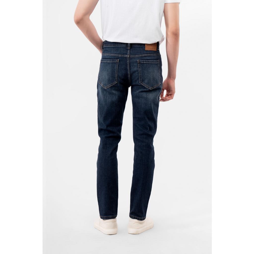 QUẦN JEAN TRƠN XANH ĐẬM SLIM - 10S22DPA010 | LASTORE MENSWEAR