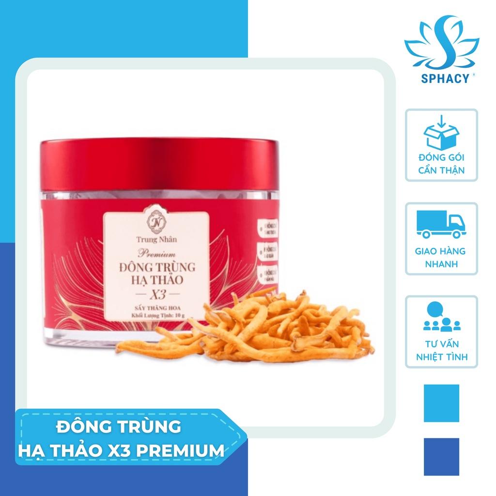 Đông Trùng Hạ Thảo Trung Nhân X3 Premium Hỗ Trợ Chống Lão Hóa Tăng Cường Hệ Miễn Dịch Hộp 10g