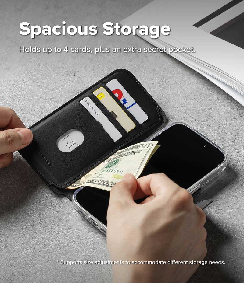 Ví từ tính RINGKE Folio Grip Wallet Magnetic cho iPhone 17 Pro Max - Hàng Chính Hãng