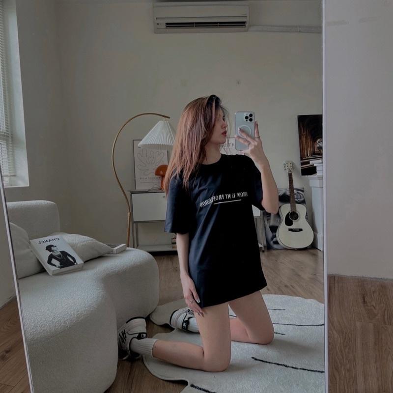 Áo thun ALTHOUGH form unisex, in chữ, chất vải 100% Cotton thoáng mát