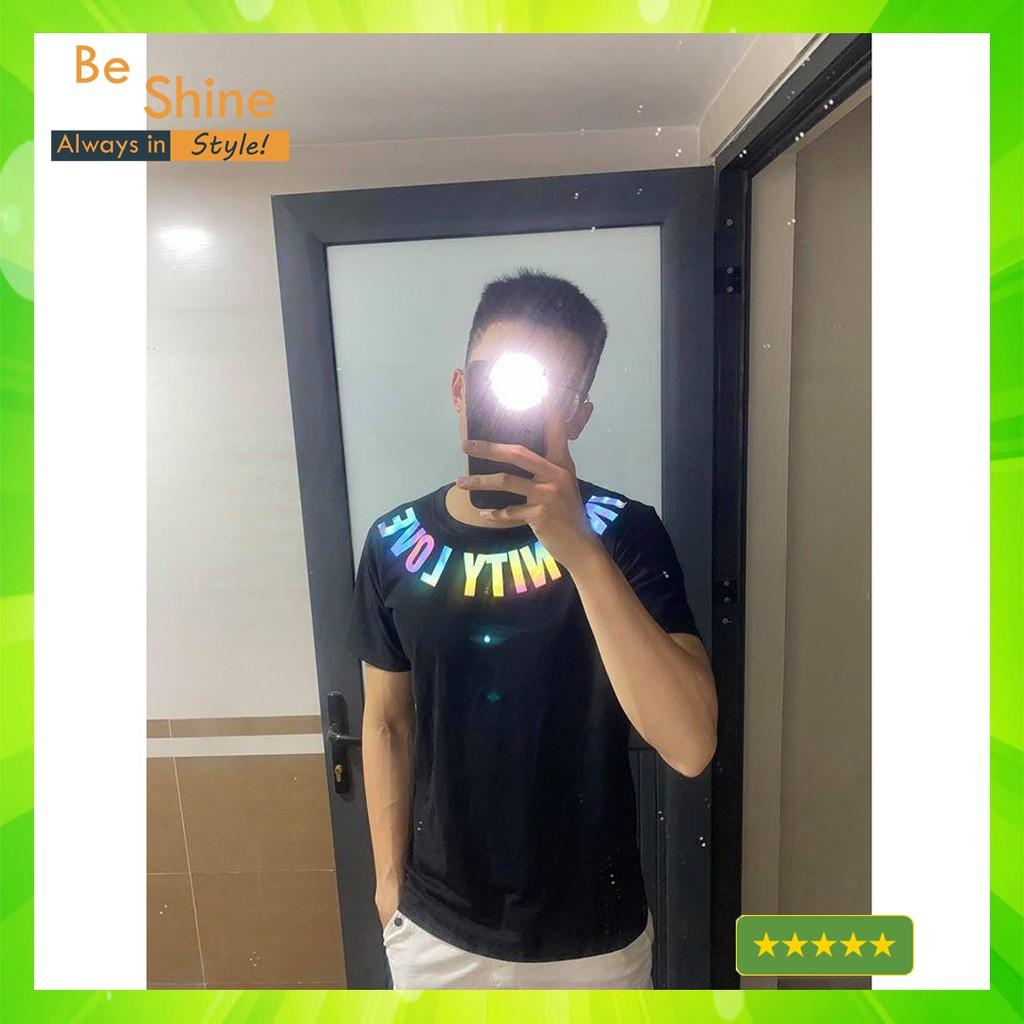 Áo Thun Unisex Infinity Love Phản Quang 7 Màu Form Rộng Thời Trang Nam Nữ Phong Cách Hàn Quốc