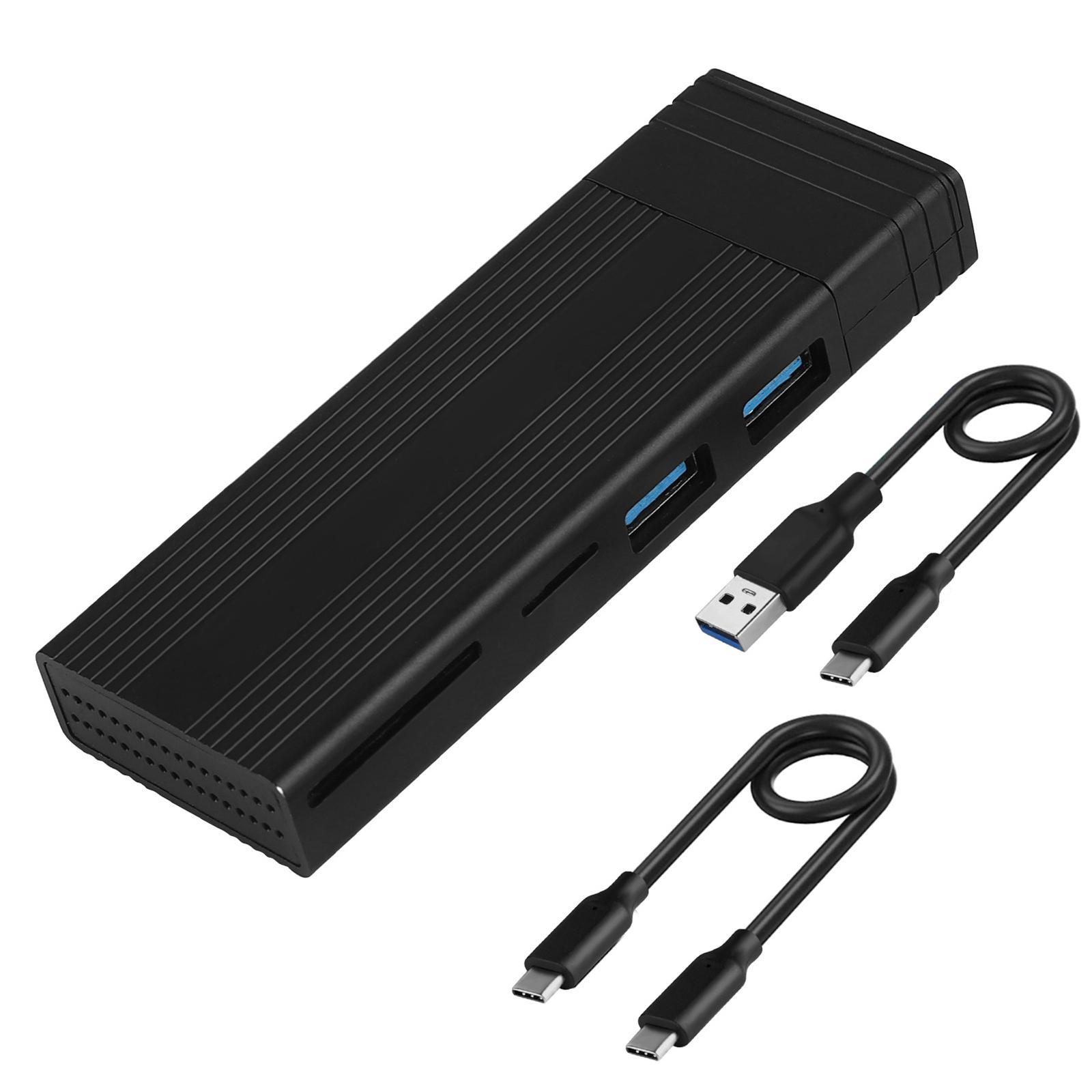 M.2 NVMe SATA SSD Enclosure M.2 SSD Case 10 Gbps 6Gbps Compact for PC Phone