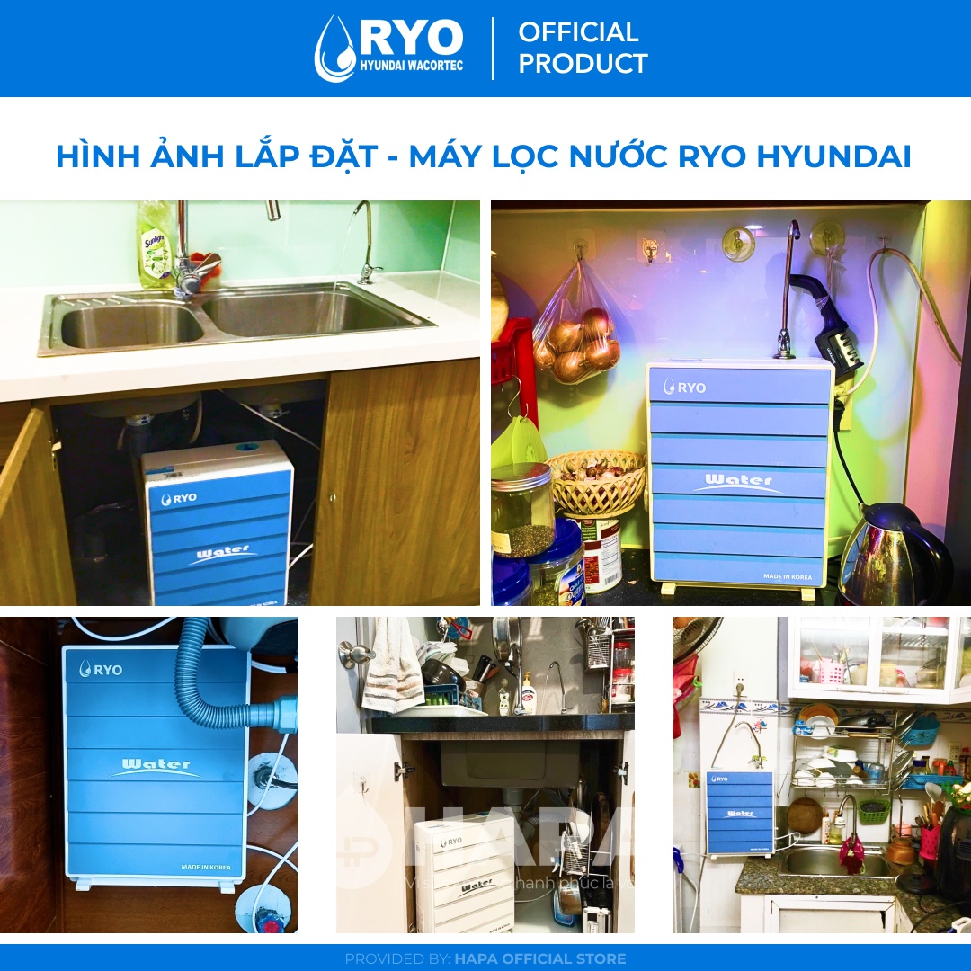 Bộ 5 Lõi Lọc Nước RYO HYUNDAI RP901, Sediment, Pre-Carbon, UF Membrane, Post Carbon, TCR Filter. Nhập khẩu Hàn Quốc - Hàng Chính Hãng