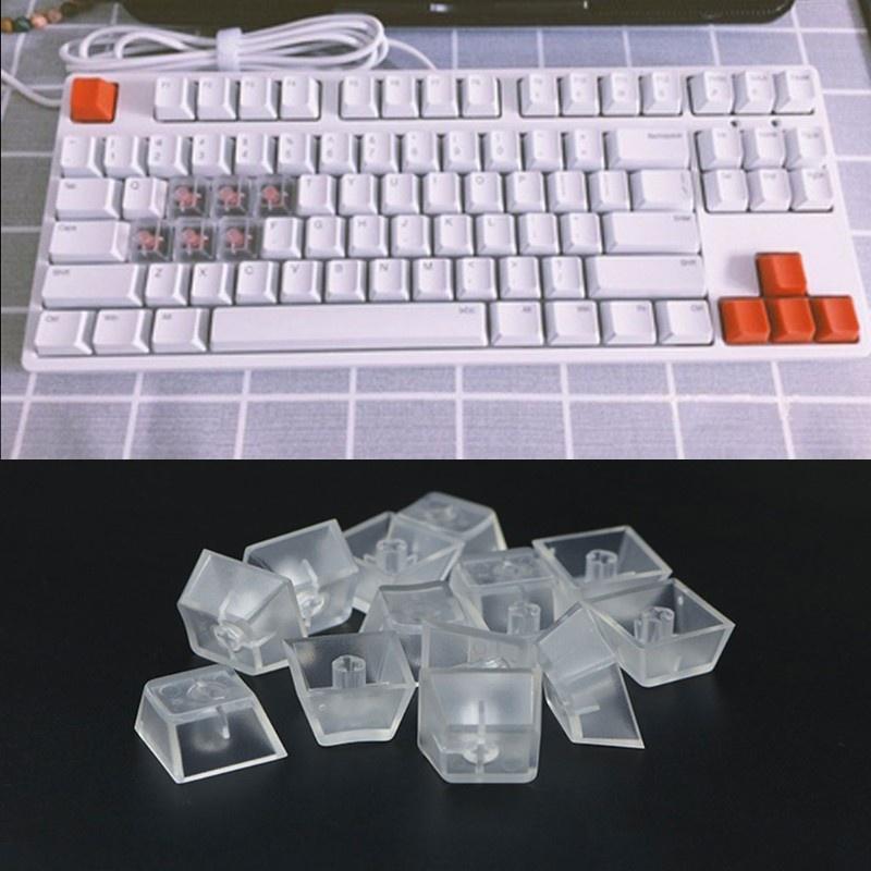 HSV 10Pcs Transparent ABS Keycaps Mechanical keyboard Matte Backlit Key caps For Cherry Gateron Kailh Switch R4 R3 R2 R1