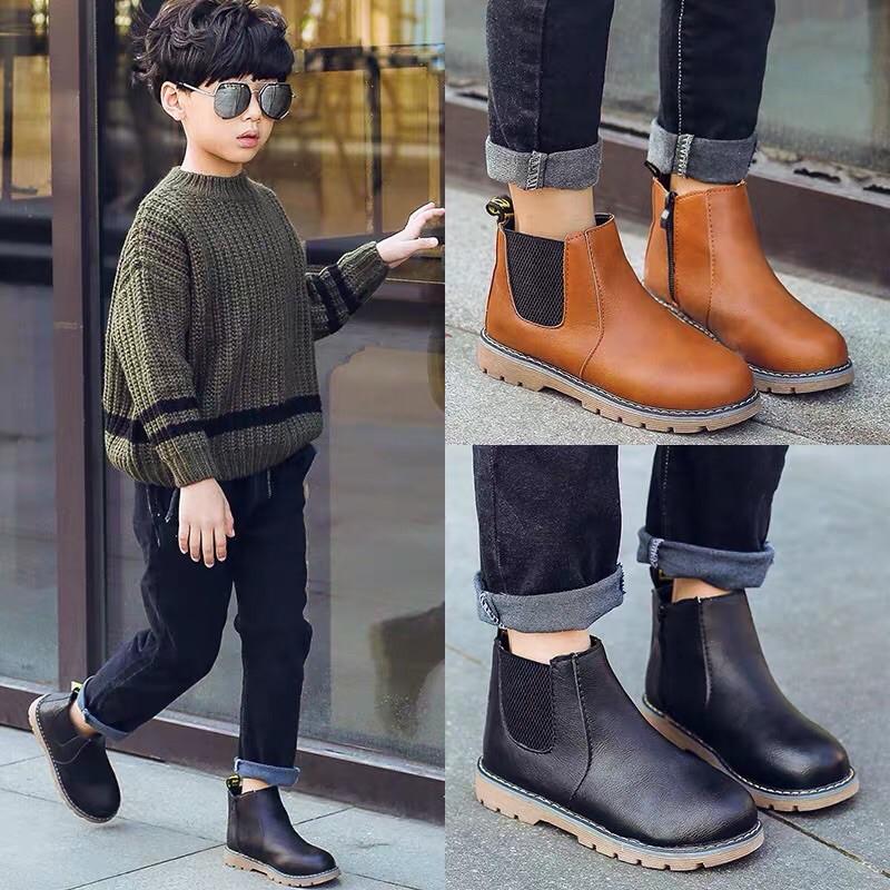 Giày boot, bốt Chelsea cho bé (không lót lông)