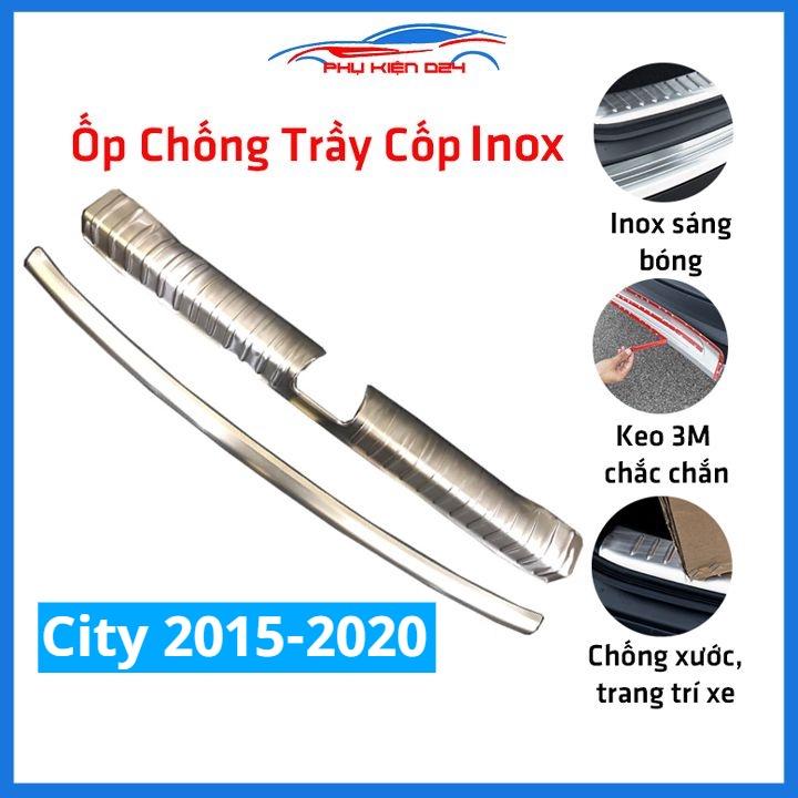 Ốp chống trầy cốp City 2015-2016-2017-2018-2019-2020 inox sáng bóng bảo vệ xe chống va đập