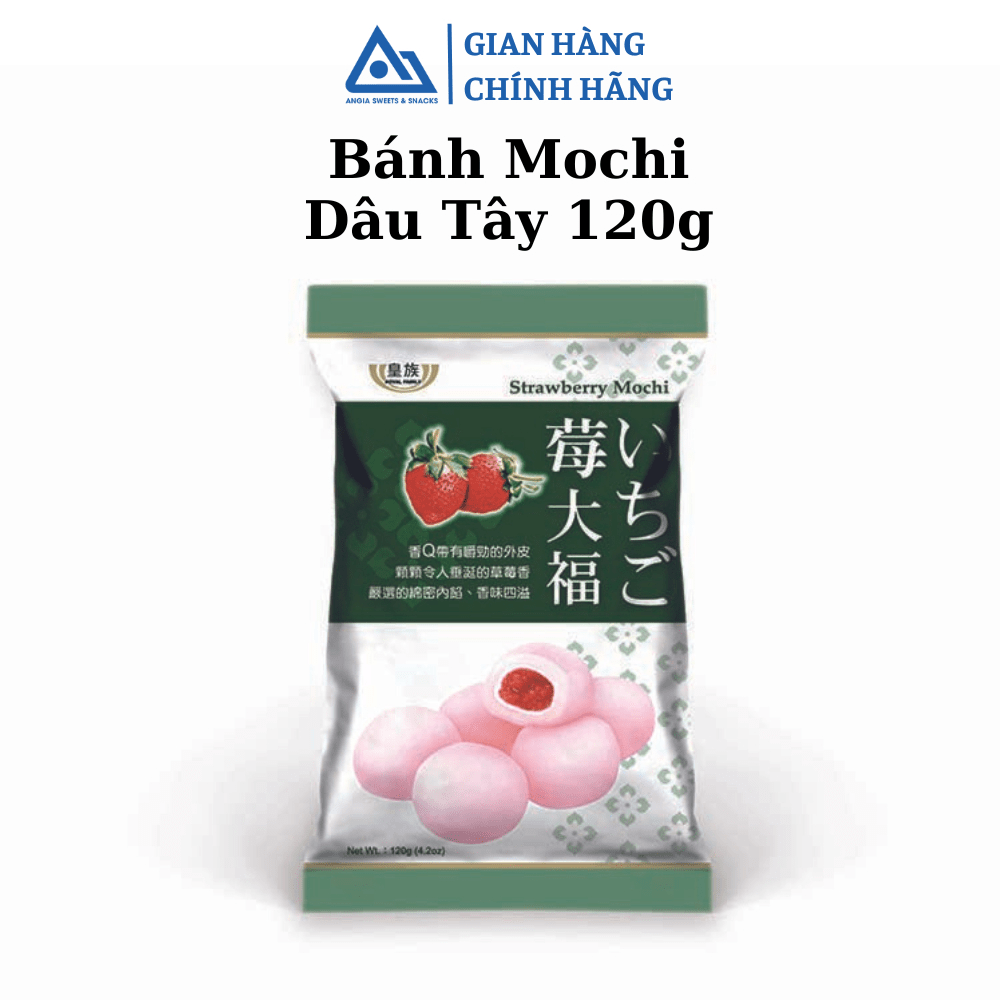 Bánh mochi Đài Loan Royal Family 120g mềm dẻo dinh dưỡng An Gia Sweets Snacks