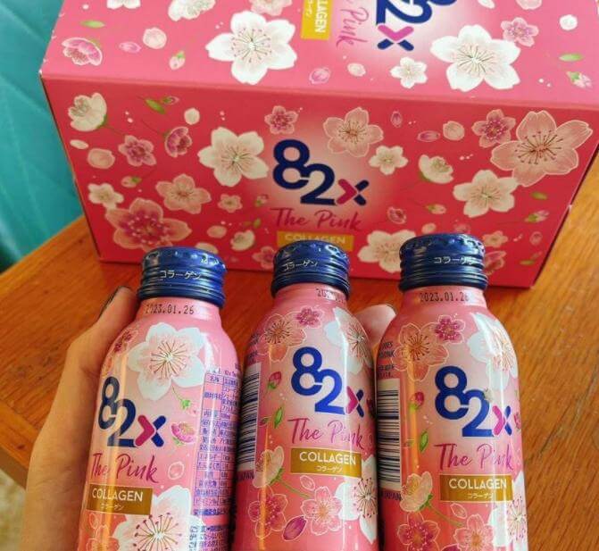 82X The Pink Collagen 100ml Hàm Lượng 1000mg Collagen, Nước Uống Đẹp Da Tràn Năng Lượng Đến Từ Nhật Bản