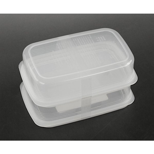 Bộ 2 set hôp bảo quản thực phẩm 450ml nhựa trong cao cấp Nội địa Nhật Bản