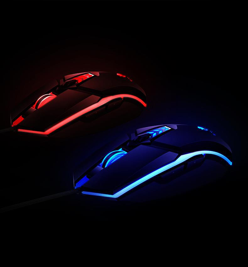 Chuột dây Gaming JVJ T-Wolf G510 - Tặng kèm lót chuột - Hàng chính hãng