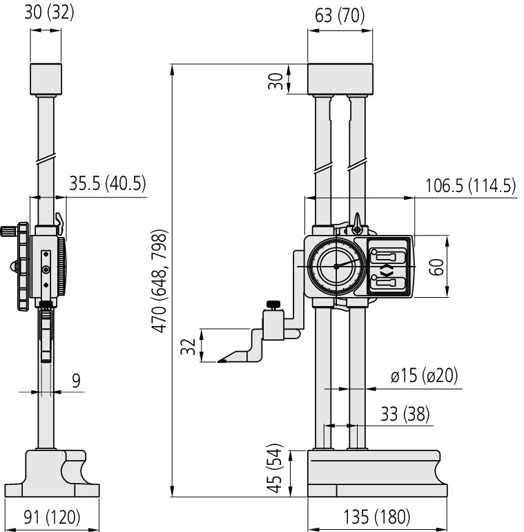 Thước Đo Cao Đồng Hồ Mitutoyo 192-130 0-300mm x 0.01