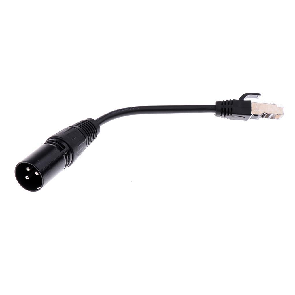 15cm XLR 3 Pin Male To RJ45 Female Network Connector Adapter Converter Cable + 15cm XLR 3 Pin Male To RJ45 Male Network Connector Adapter Converter Cable