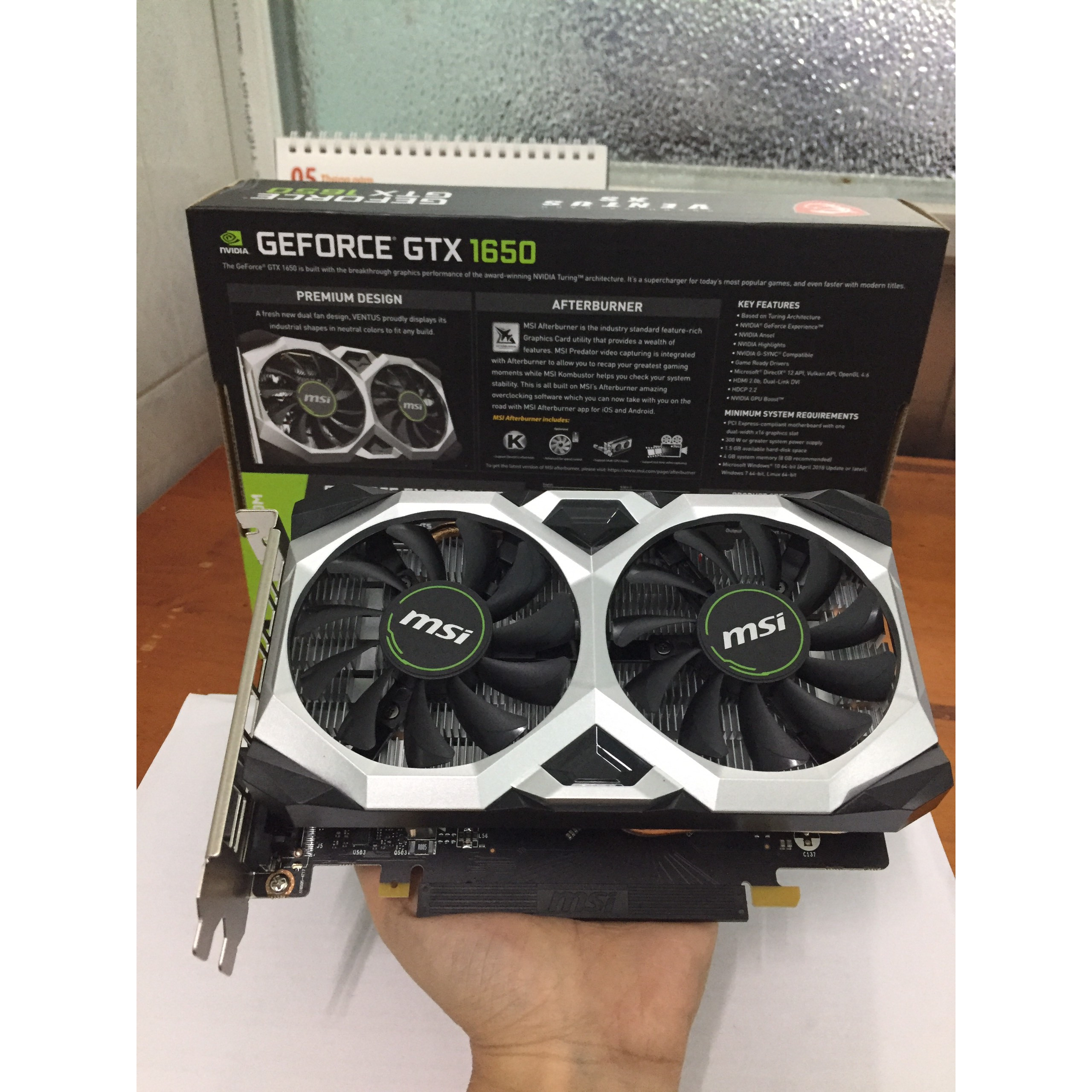 Card màn hình MSI GTX 1650 D6 VENTUS XS 4G OC- Hàng chính hãng