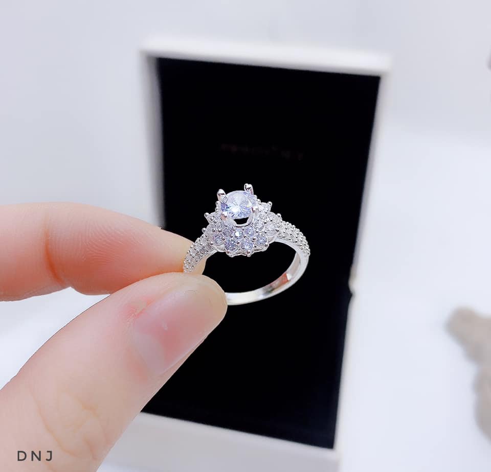 Nhẫn bạc nữ mặt đá cao cấp chất liệu bạc s925 MS0070