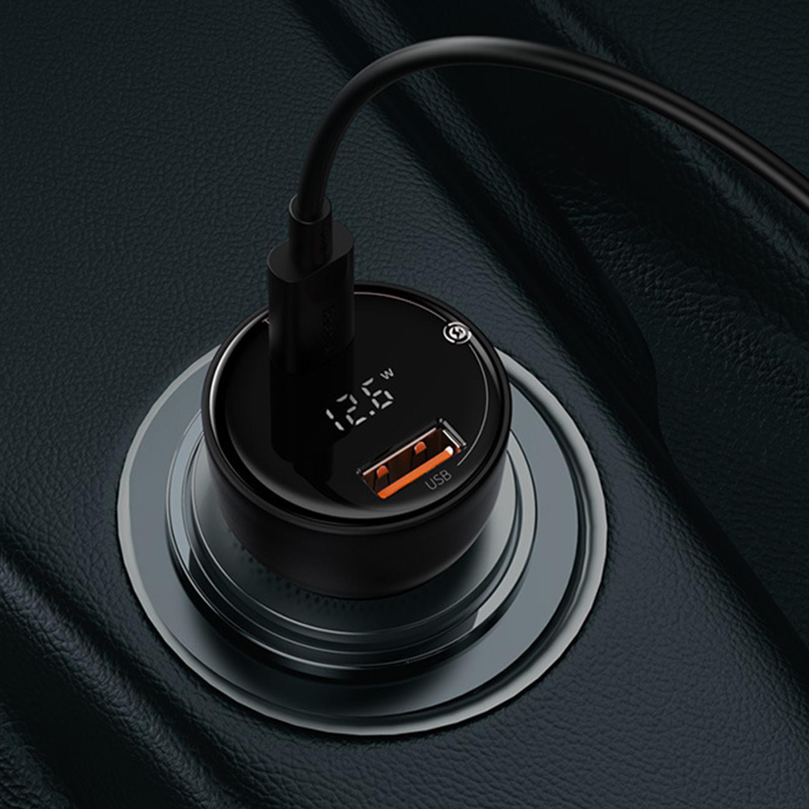 USB Dual  Charger 12-24V Metal LED Voltmeter Power Outlet