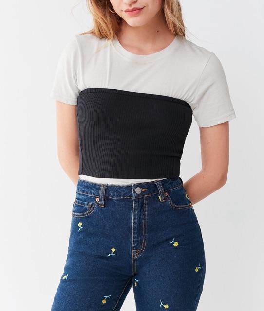 Áo Ống Trơn - Black & White Basic Tube Top